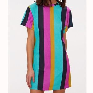 PrettyLittleThing Stripe T-Shirt Dress